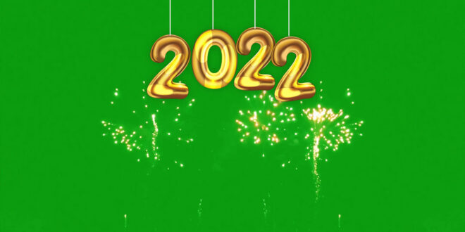 2022 Happy New Year Animation Green Screen