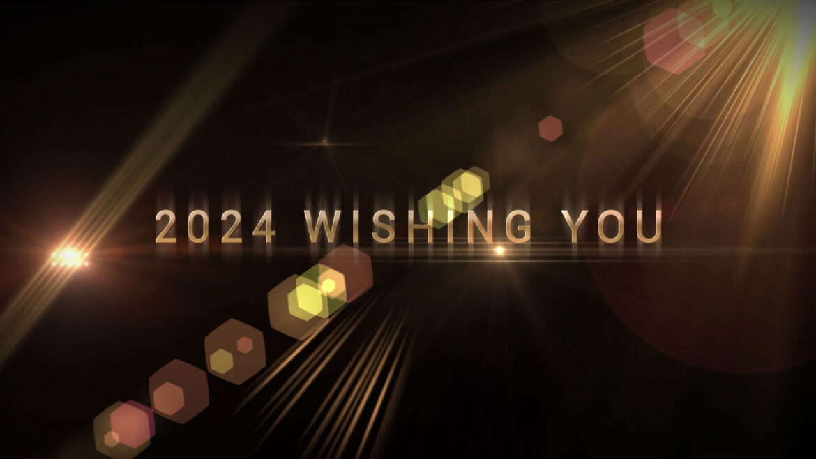 Happy New Year 2024 | Wishing A New Year Greetings Animated Graphics Video | Bye Bye 2023